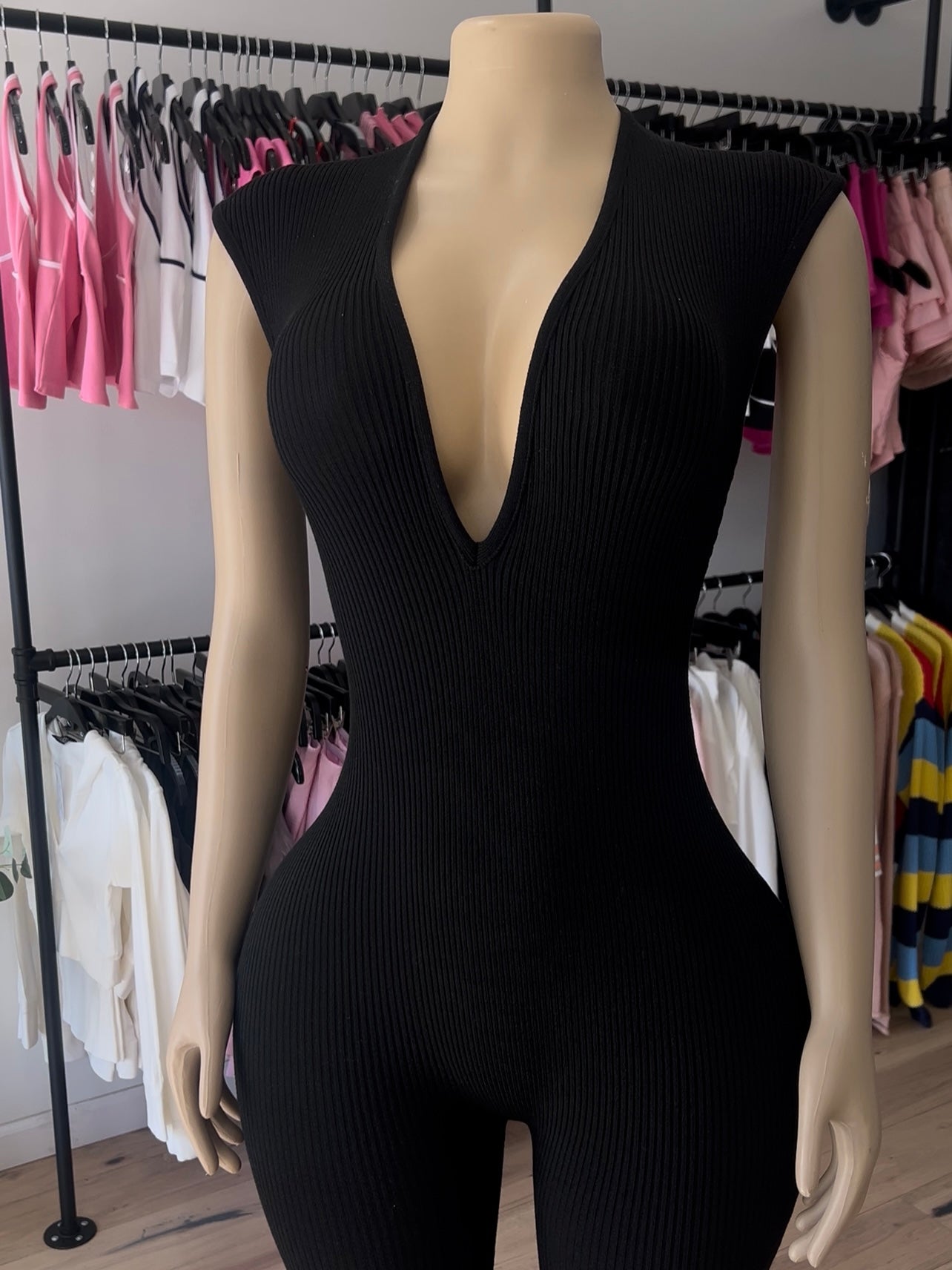 V Neck Jumpsuit