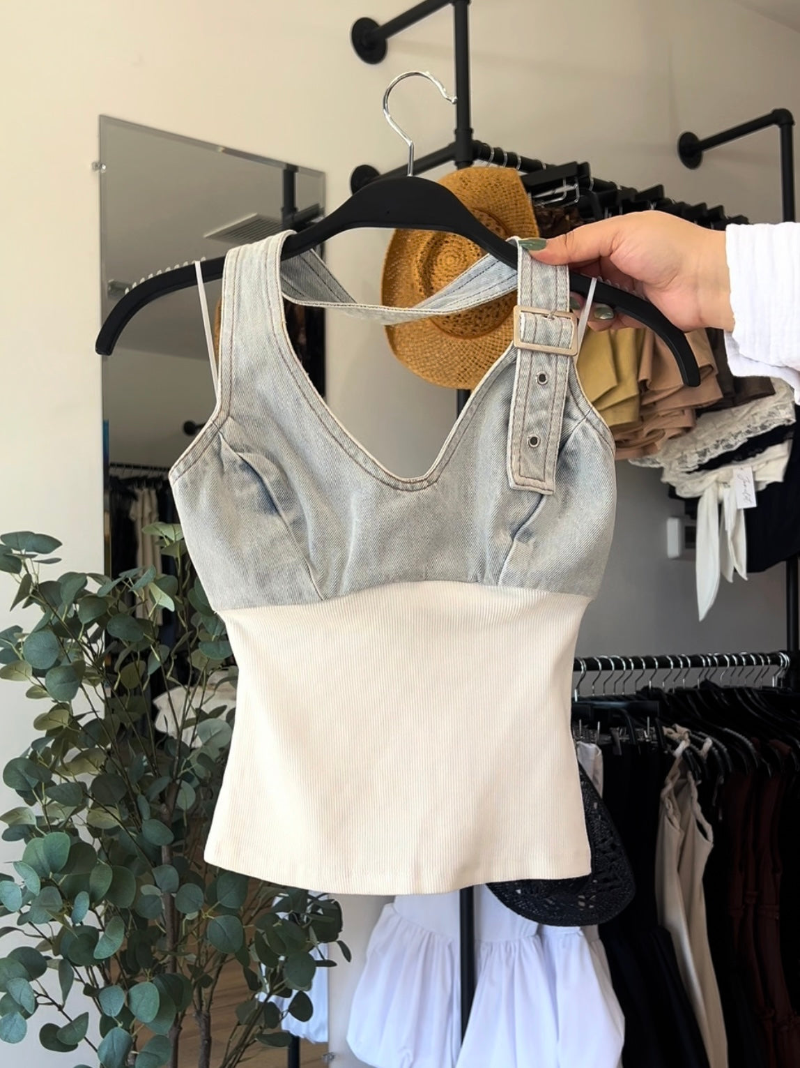 Denim Halter Top