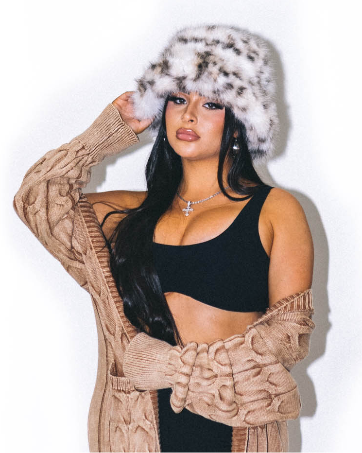 Leopard Fuzzy Bucket Hat