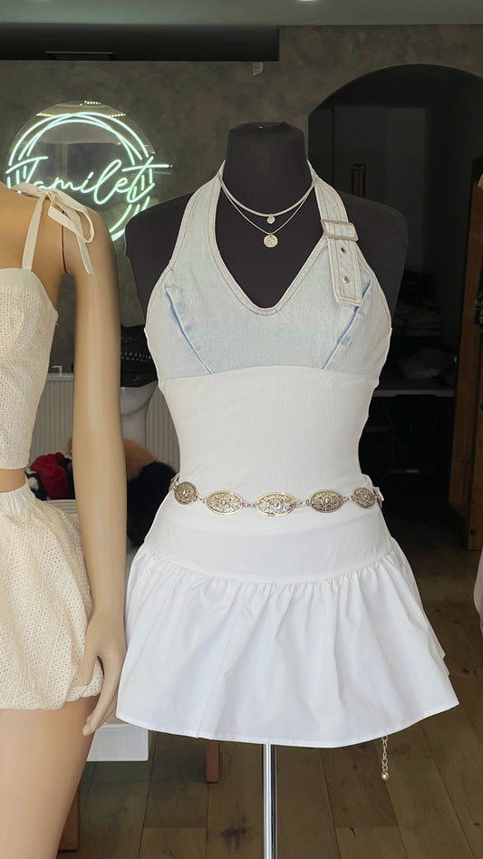 Denim Halter Top