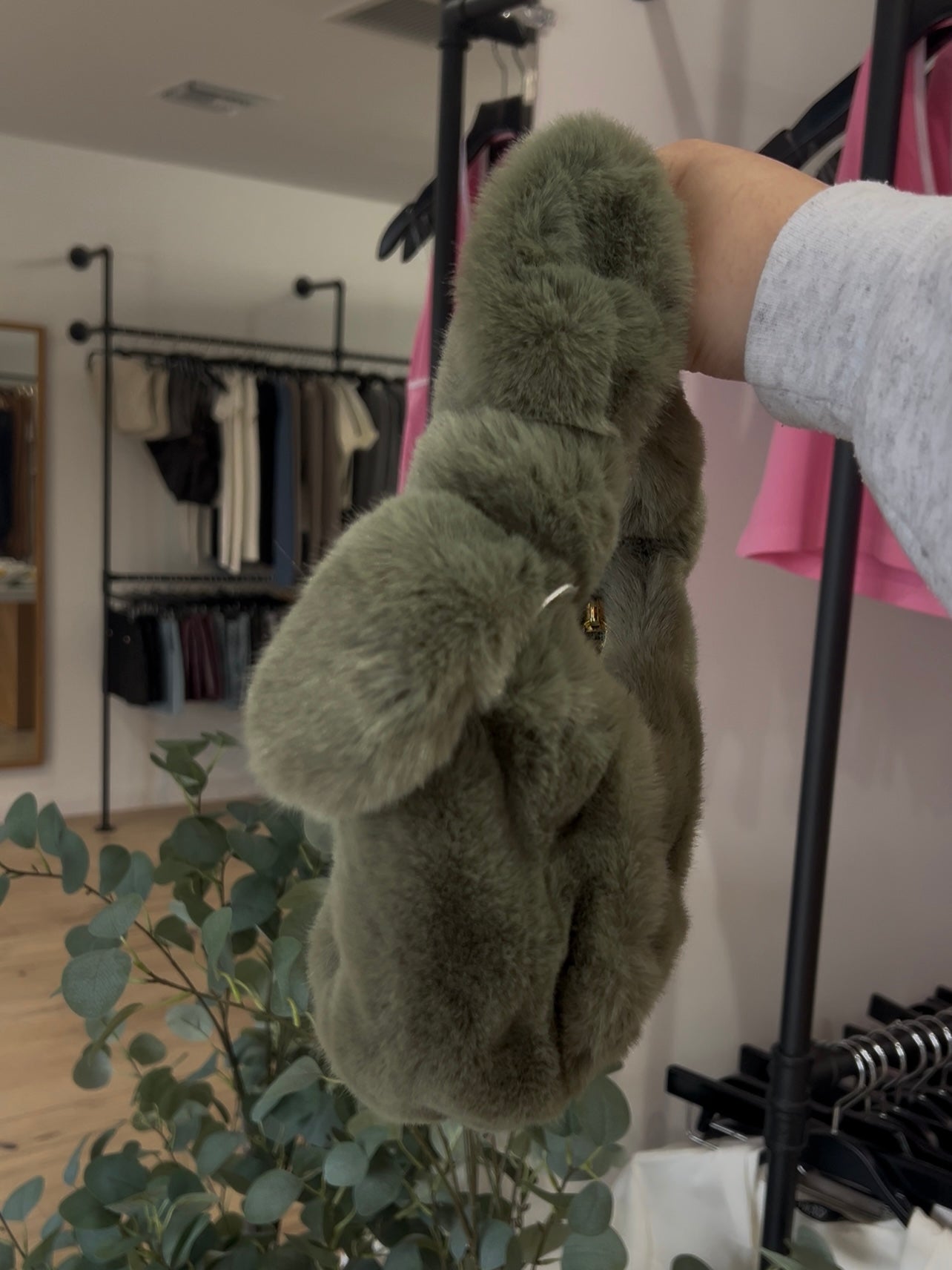 Fuzzy Hand Purse