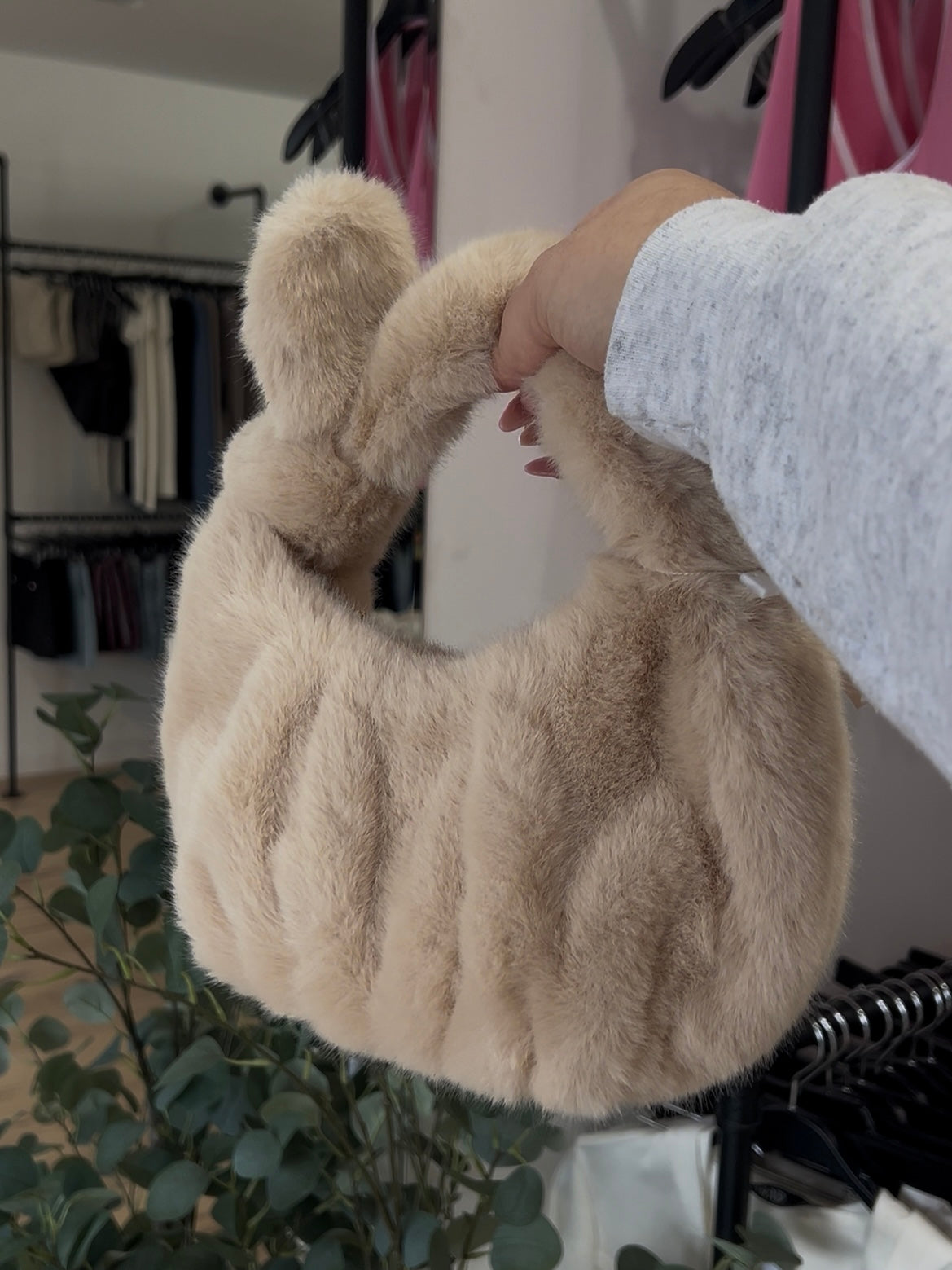 Fuzzy Hand Purse
