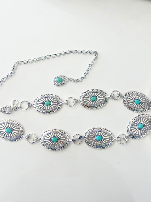 Western Turquoise Chain Belt