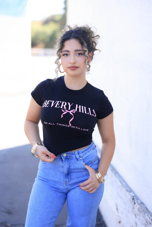 Black Beverly Hills Tee