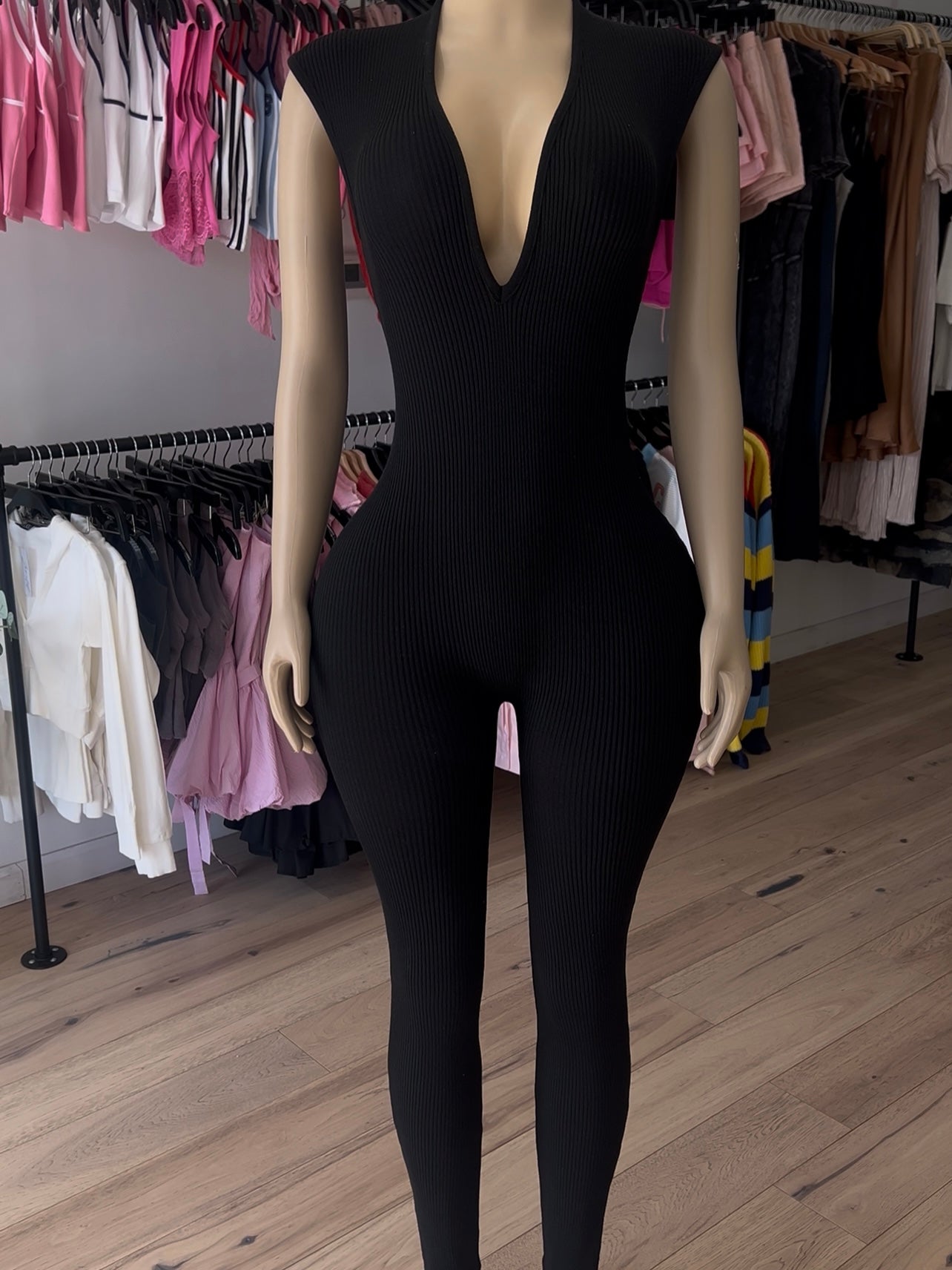 V Neck Jumpsuit
